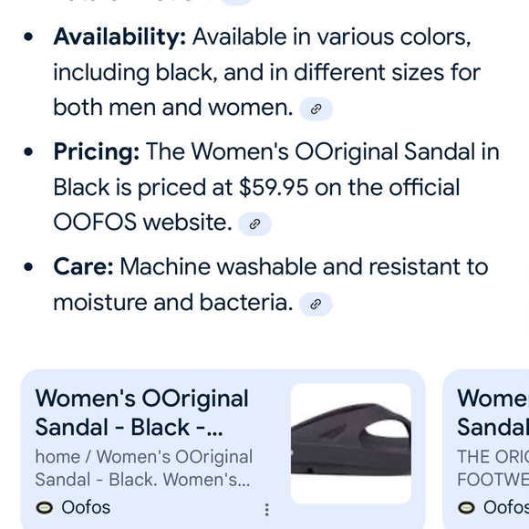 OOFOS NEW BLACK M7/W9 ORIGINAL - Picture 4 of 4